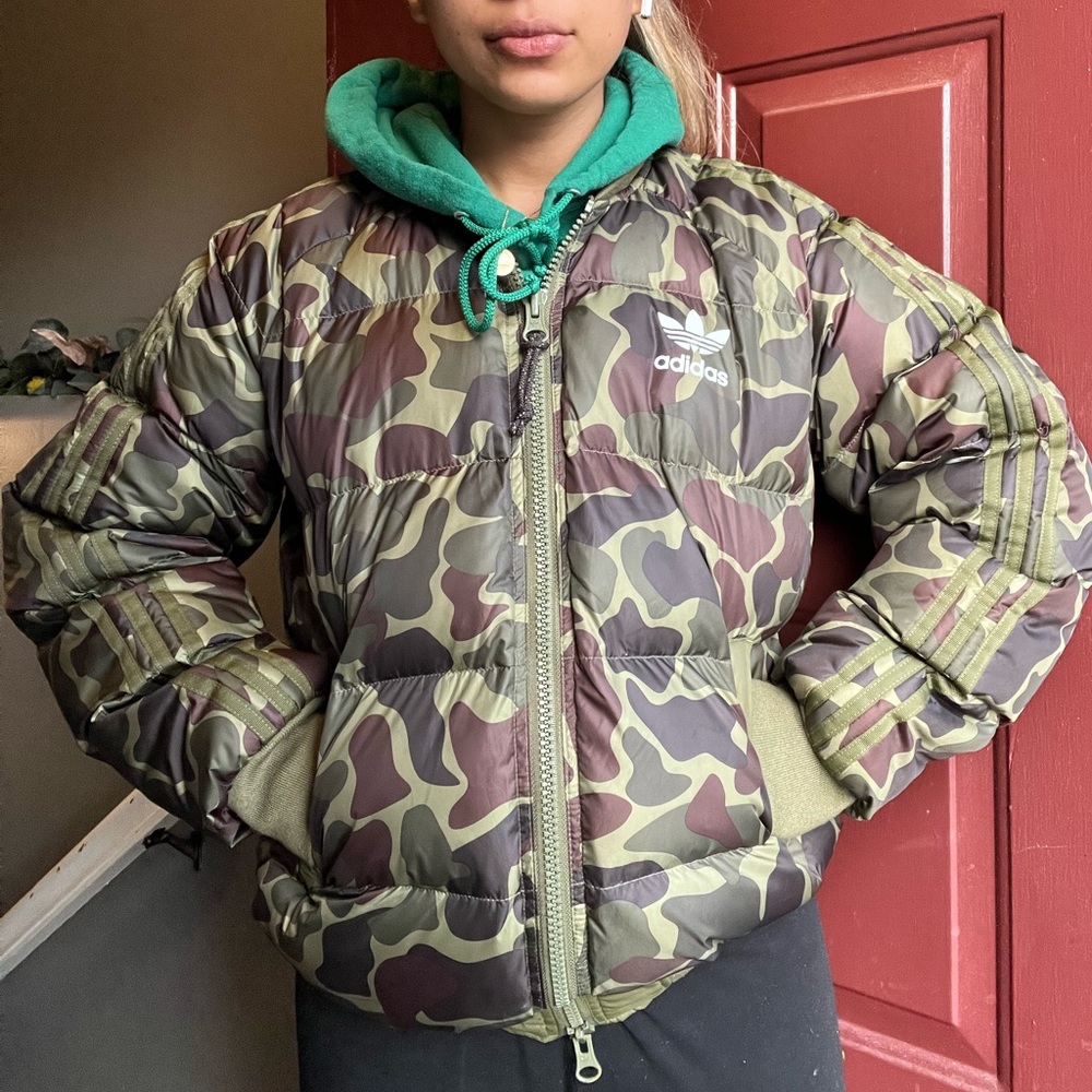 Pharrell Williams x Adidas Camo Puffer Coat